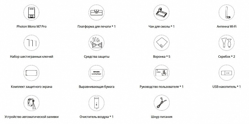 Комплектация Photon Mono M7 Pro
